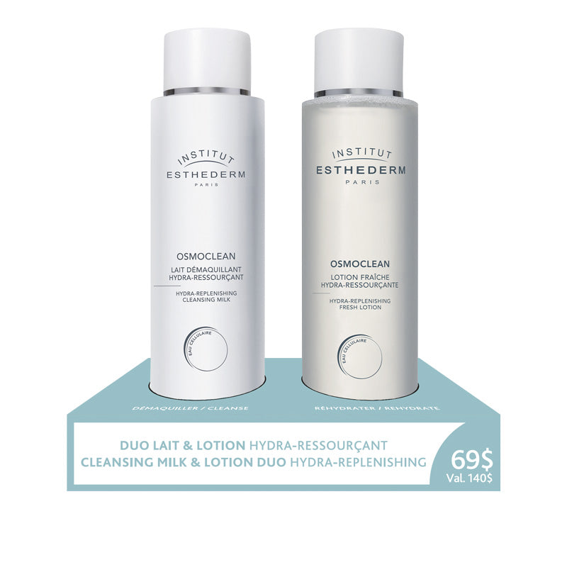 Institut Esthederm Jumbo Hydra-Replenishing Cleansing Milk & Lotion Duo