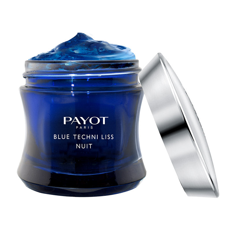 Payot Blue Techni Liss Nuit Night Cream open jar