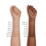 Shiseido Synchro Skin Correcting GelStick Concealer swatches on light and dark skin tone