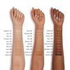 Synchro Skin Self-Refreshing Foundation arm swatches on light, medium and dark skin tones