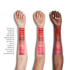 Shiseido VisionAiry Gel Lipstick swatches on light, medium and dark skin tones continued
