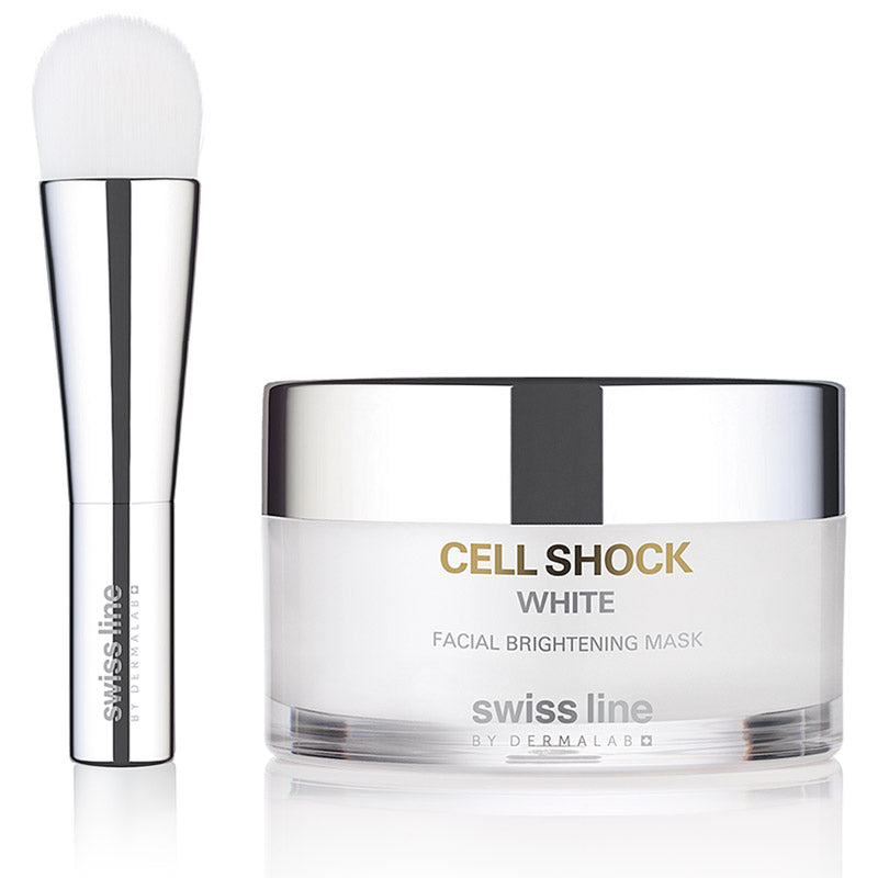 Swiss Line Cell Shock White Facial Brightening Mask with brush